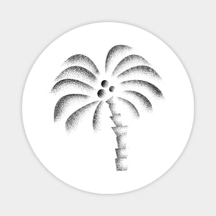 Pointillism palm tree Magnet